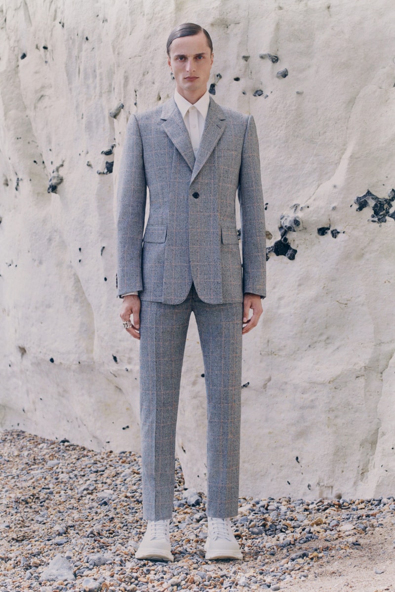 alexander mcqueen spring summer menswear pre collection lookbook gray blazer jacket outerwear pants
