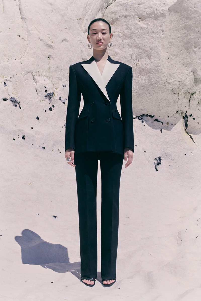 alexander mcqueen spring summer womenswear pre collection lookbook black blazer pants sora choi