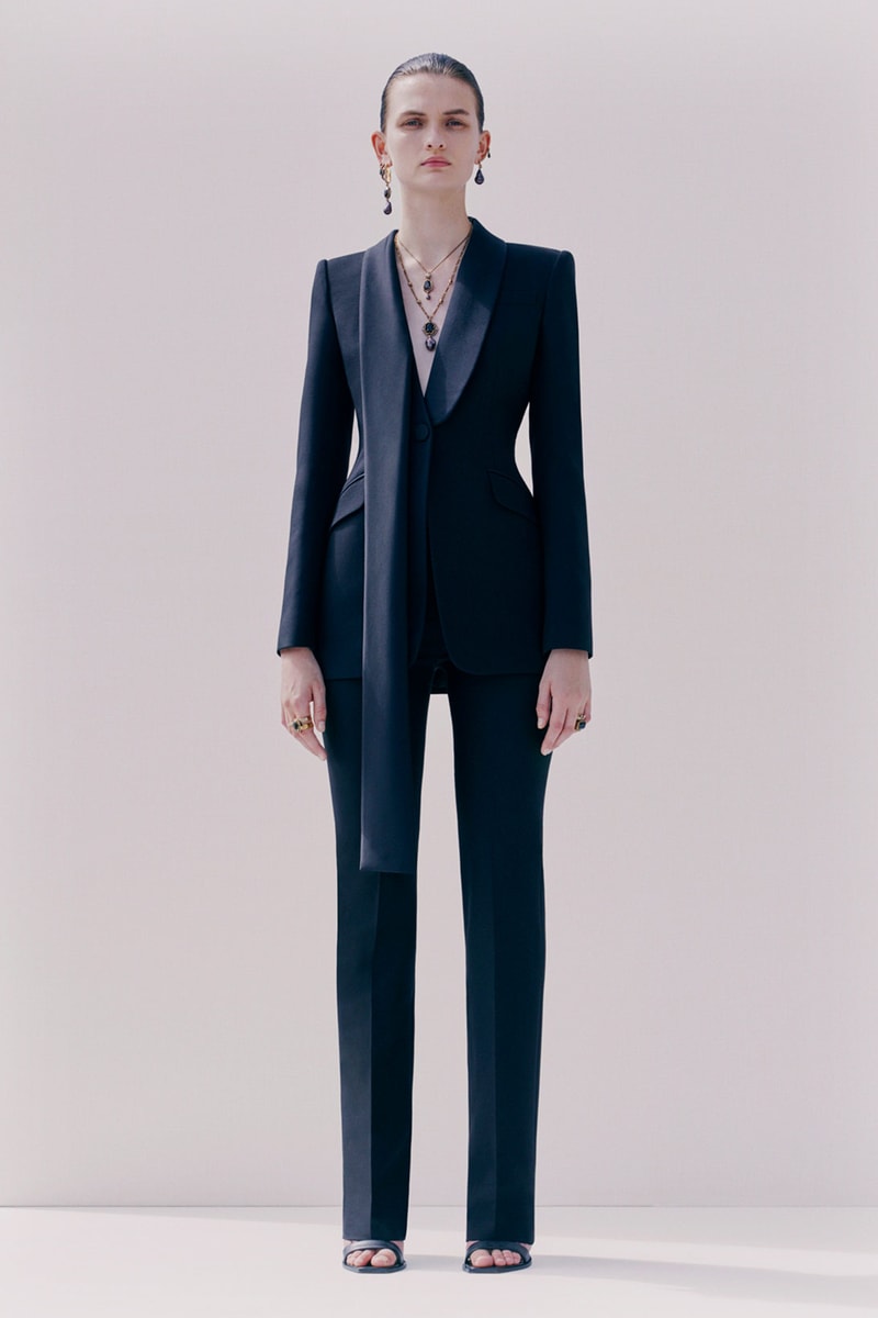 alexander mcqueen spring summer womenswear pre collection lookbook black blazer pants