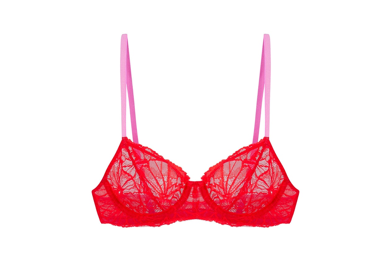 savage x fenty rihanna agent provocateur lingerie bra underwear stockings pink red