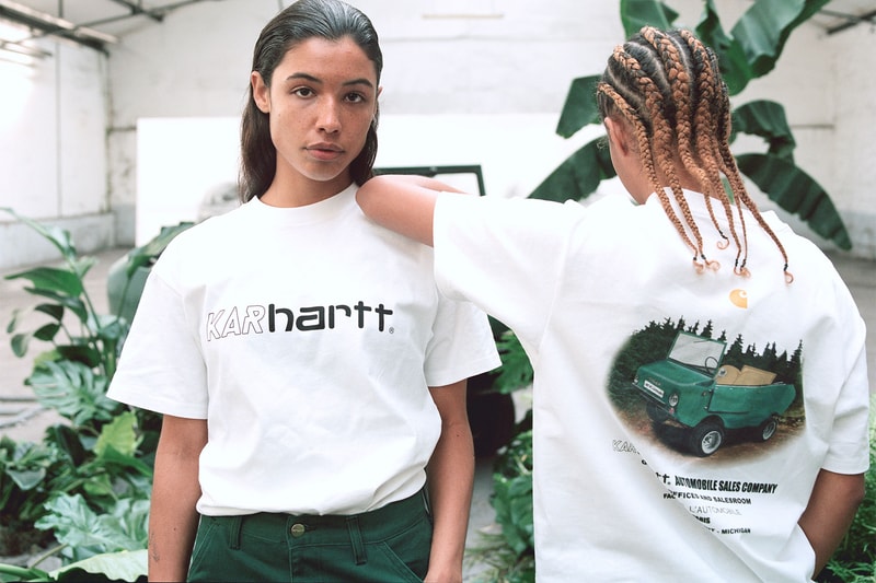 carhartt wip karhartt lart de lautomobile car collaboration collection white t-shirt graphic logo