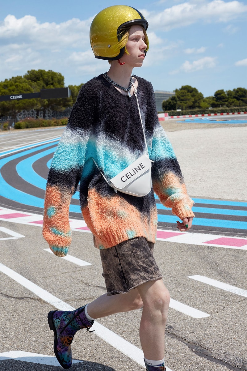 celine homme triangle bag purse spring 2021 ready to wear runway