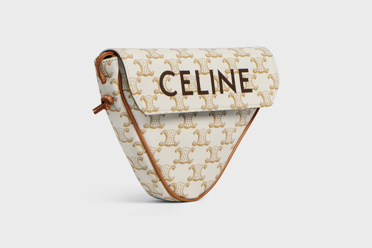 celine homme triangle bag spring summer collection leather accessories white black monogram 