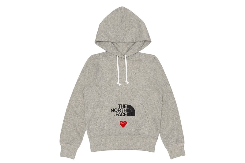 comme des garcons play cdg together capsule the north face tnf hoodie