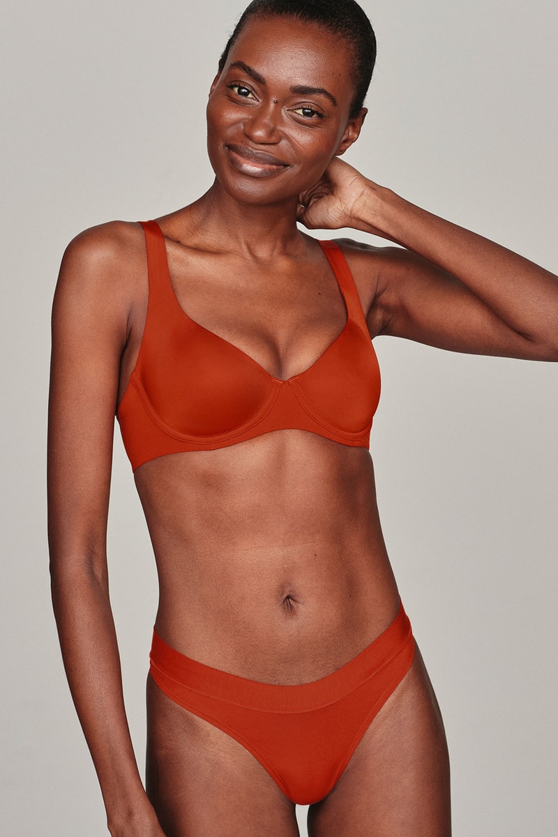 cuup lingerie underwear alma thomas art-inspired capsule orange mars panties bra