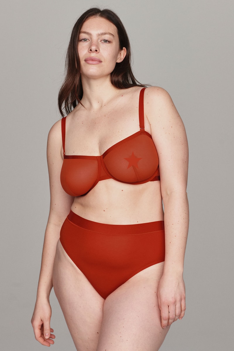 cuup lingerie underwear alma thomas art-inspired capsule wired bra briefs mid high rise