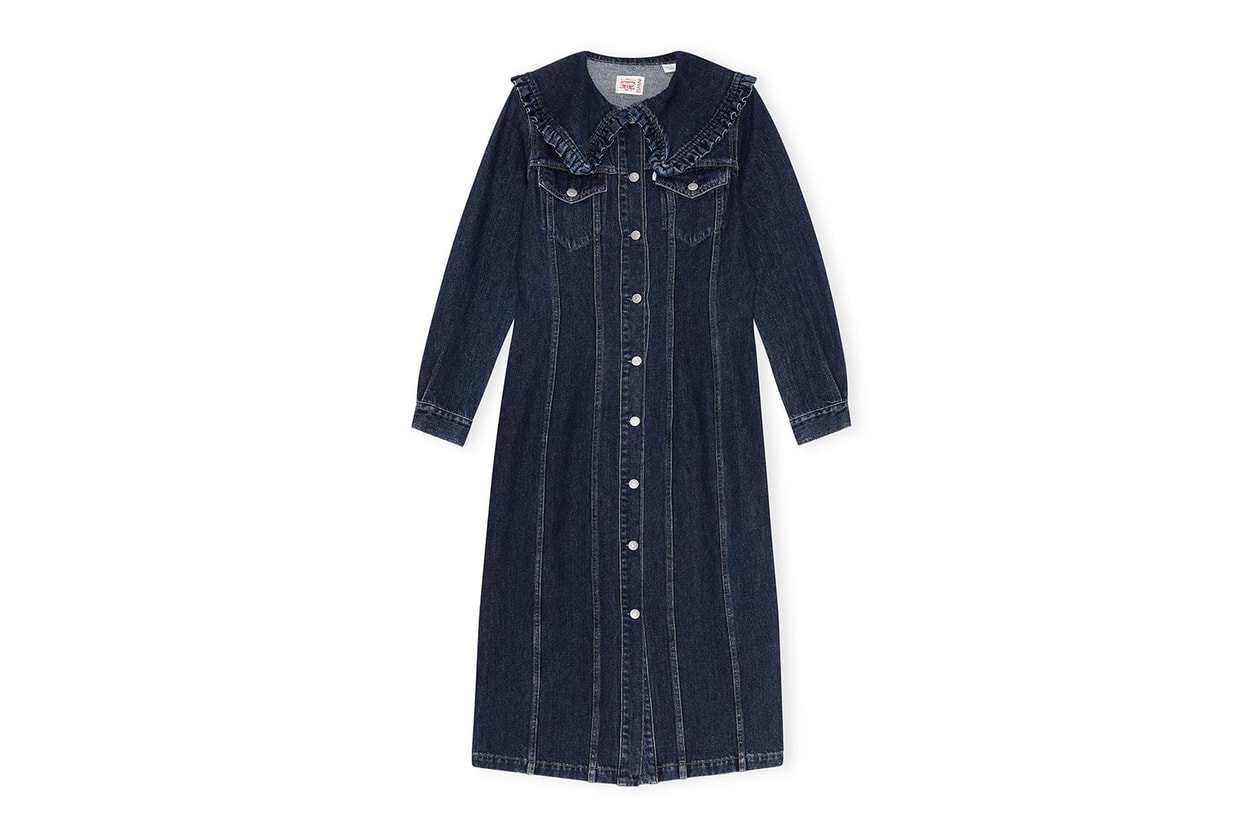 ganni levi's denim dress Ganni x Levi's Denim Dress in Denim-Light