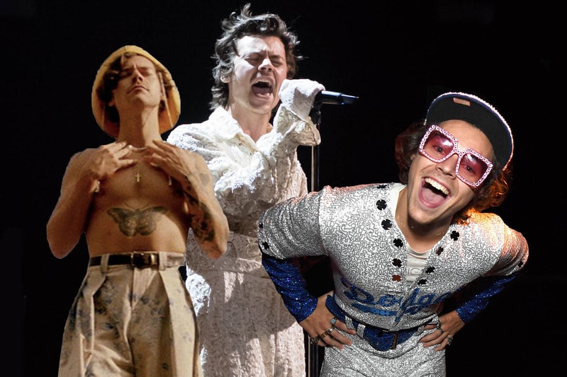 Harry Styles Best Outfits Gucci JW Anderson Cardigan Music Video Golden BRIT Awards 