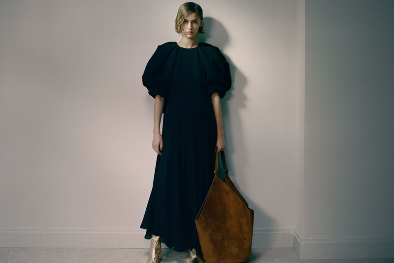 khaite fall winter 2021 fw21 collection lookbook dress puffed sleeves