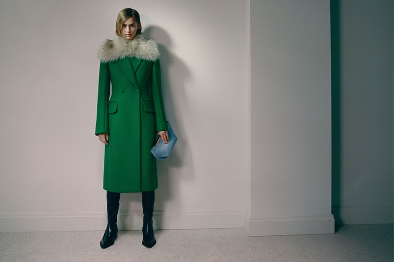 khaite fall winter 2021 fw21 collection lookbook green coat faux fur boots
