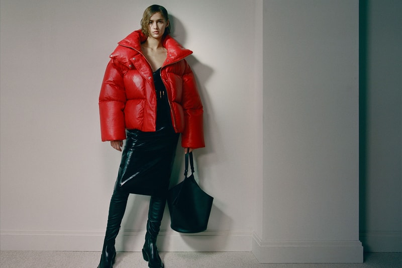 khaite fall winter 2021 fw21 collection lookbook red puffer jacket dress boots