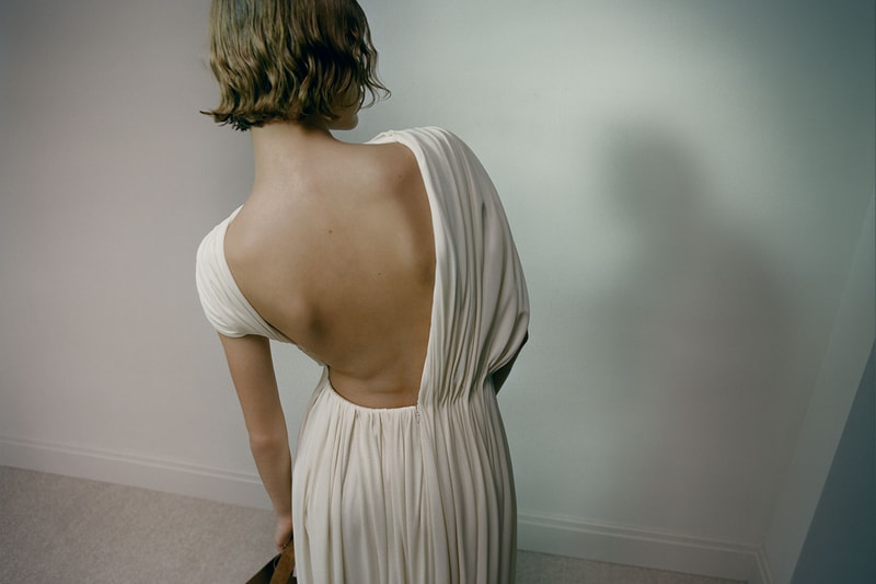 khaite fall winter 2021 fw21 collection lookbook backless draped dress
