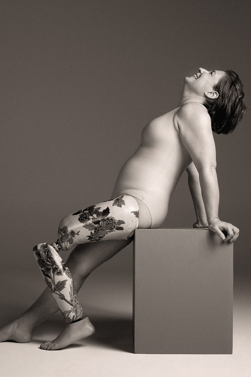 knix love your shapewear underwear campaign prosthetic leg sitting