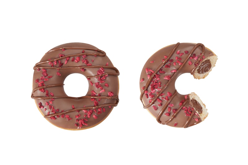 krispy kreme world nutella day donuts nutty filled berry ring dessert