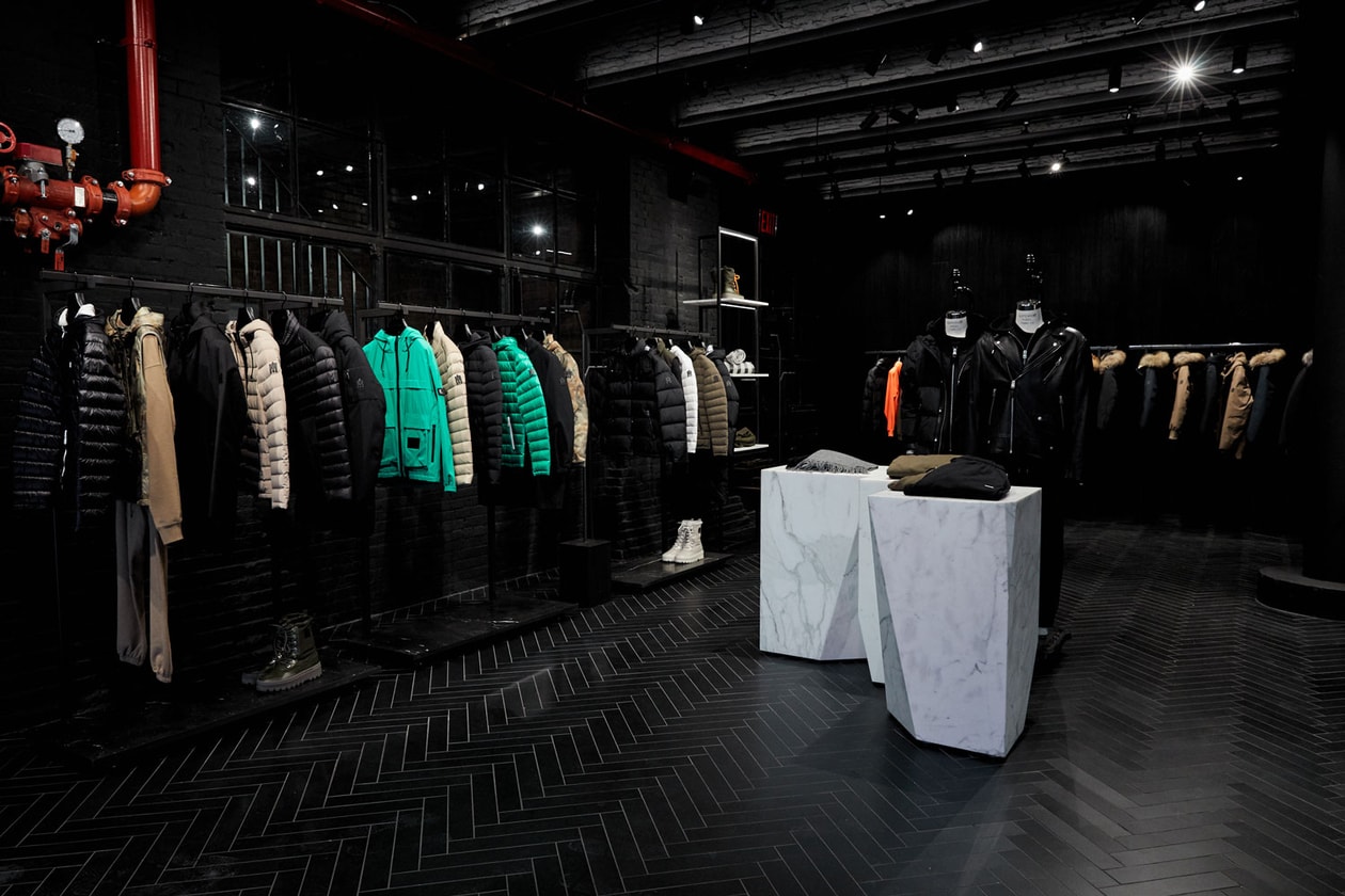 canadian luxury outerwear new york flag ship store opening beau stanton