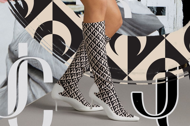 marine serre jimmy choo shoes collaboration sock heels boots release where to buy