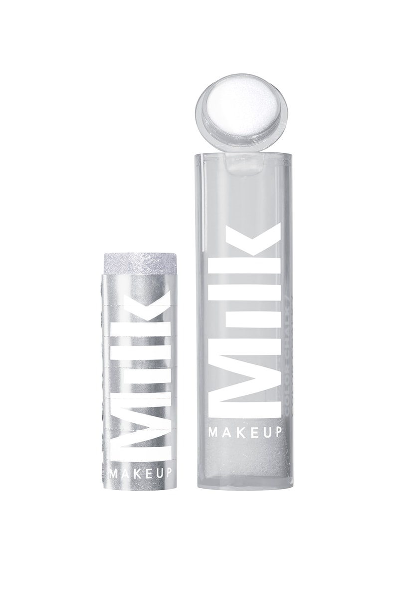 milk makeup chalk color eyeshadow freeze silver