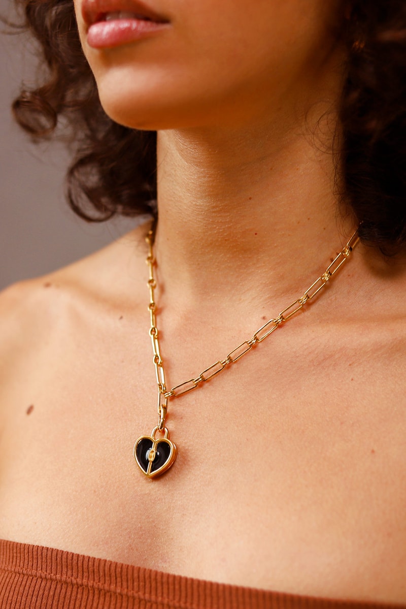 missoma valentines day hearts collection jewelry necklaces gold black
