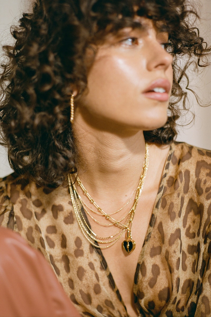 missoma valentines day hearts collection jewelry necklaces earrings gold leopard top