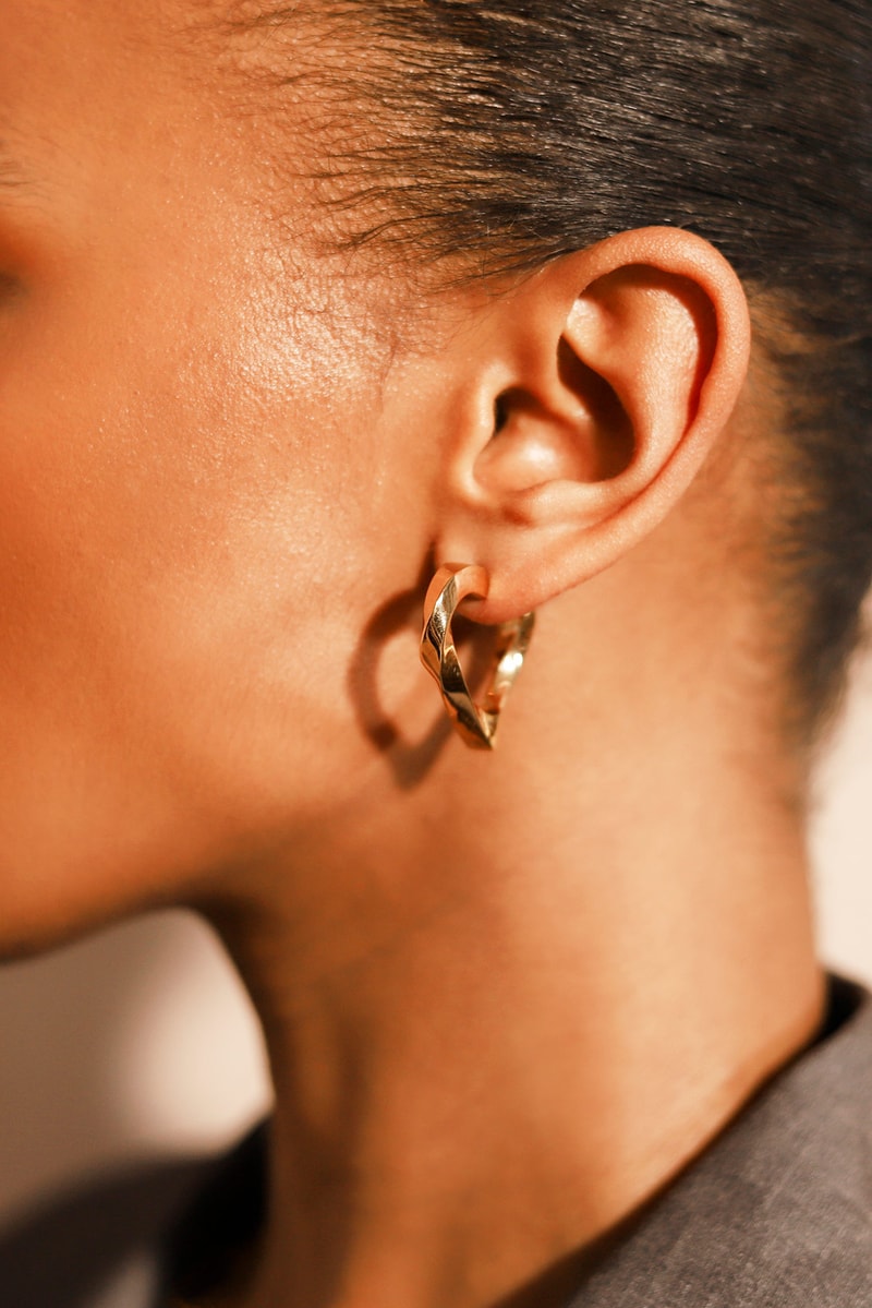 missoma valentines day hearts collection jewelry earrings gold close up