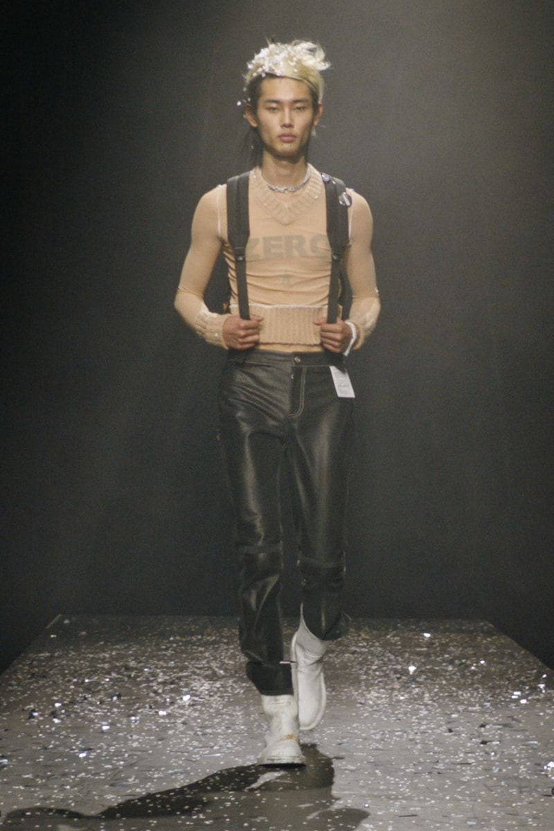mm6 maison margiela fall winter collection paris fashion week pfw long sleeve top leather pants backpack