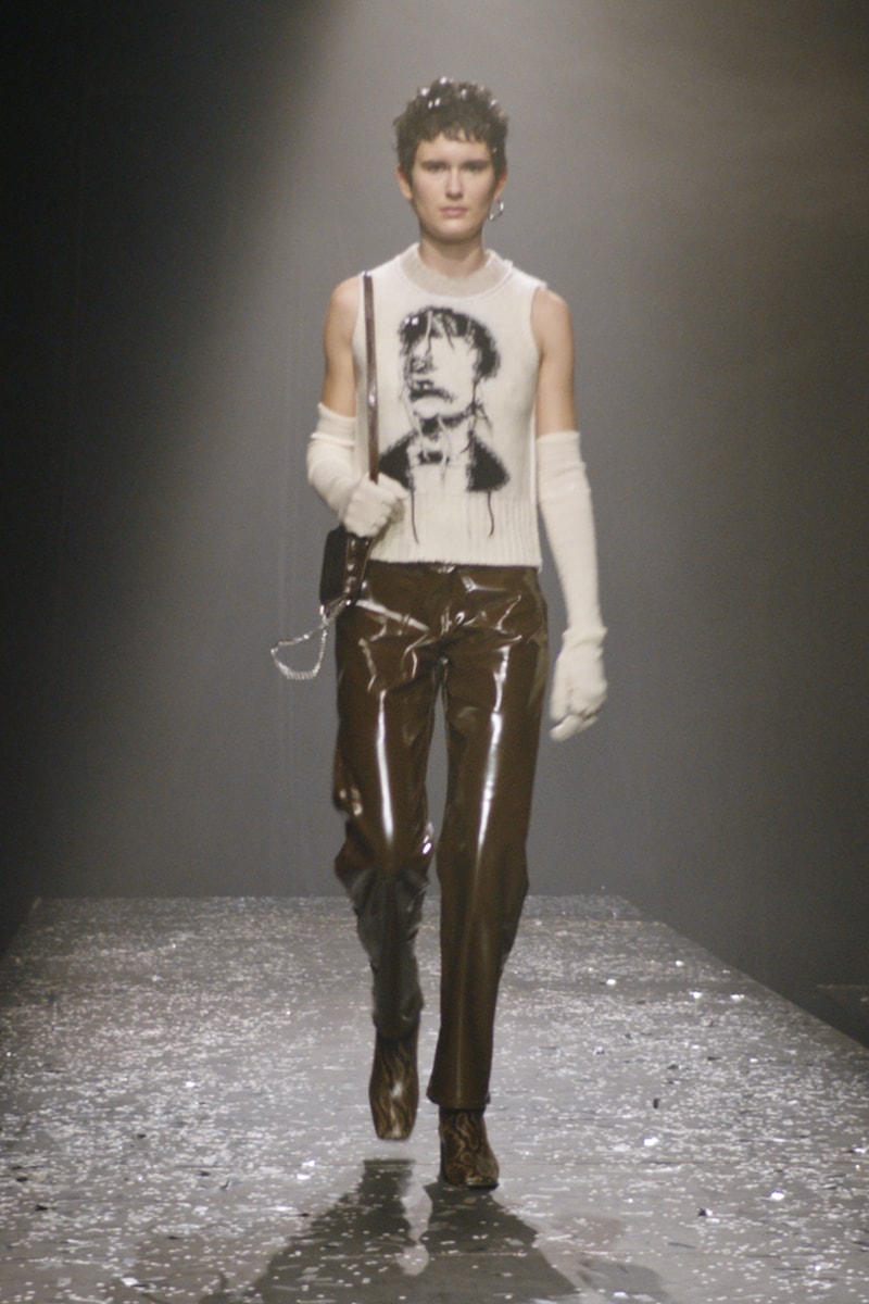 mm6 maison margiela fall winter collection paris fashion week pfw tank top gloves pants bag