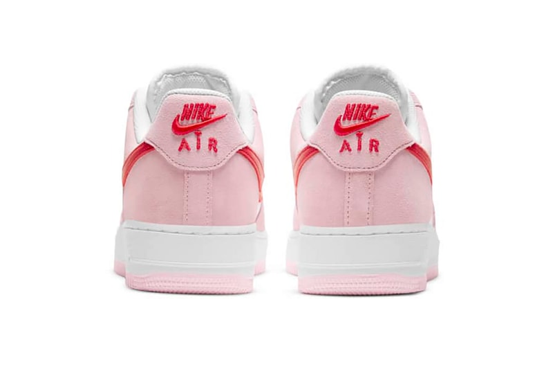 nike air force 1 af1 07 valentines day sneakers pink red white shoes footwear kicks sneakerhead heel