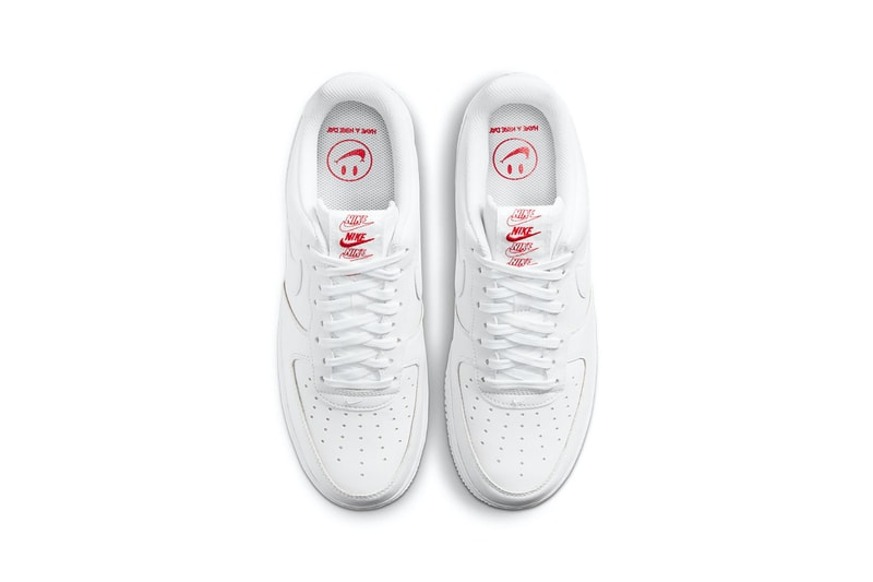 nike air force 1 af1 low white bag new york city bodegas sneakers footwear shoes sneakerhead lateral aerial birds eye view insole