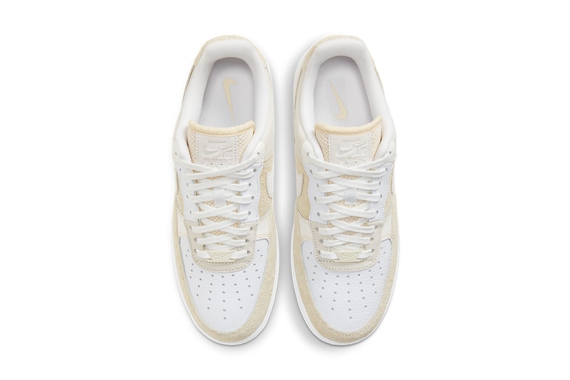 nike air force 1 af1 low beach white suede sand beige top foot bed shoelaces
