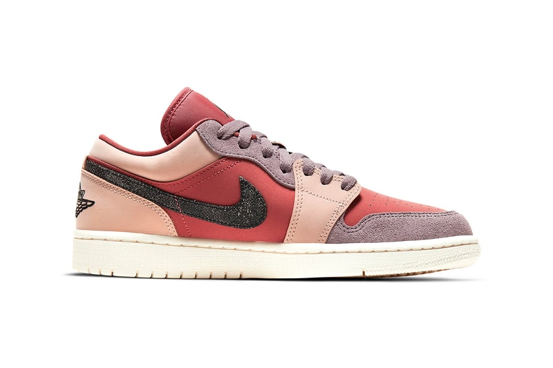 nike air jordan 1 low womens sneakers canyon rust purple smoke pink beige black colorway footwear kicks shoes sneakerhead lateral