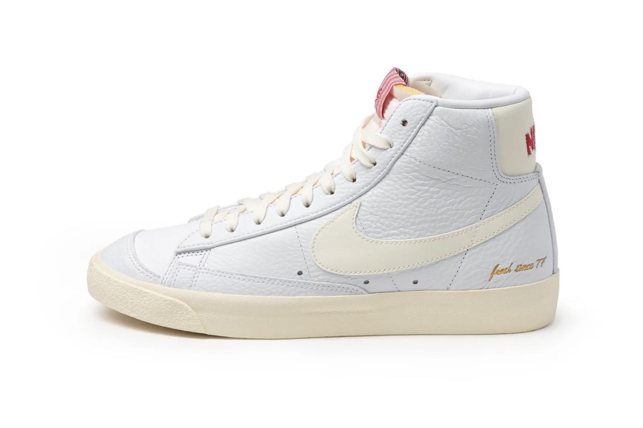 nike blazer mid 77 vintage popcorn sneakers cream white coconut milk gold footwear shoes sneakerhead kicks