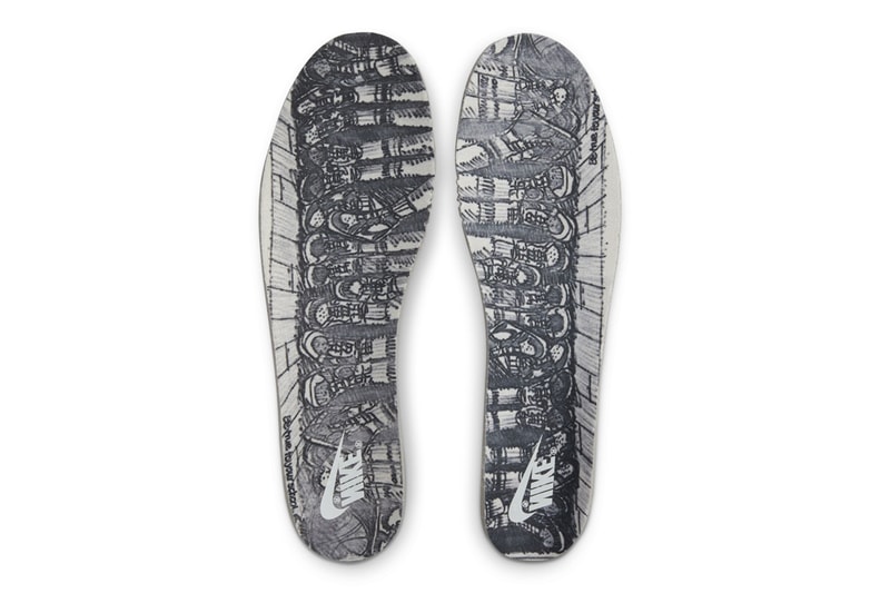 nike dunk low flip the old school purple white details insoles