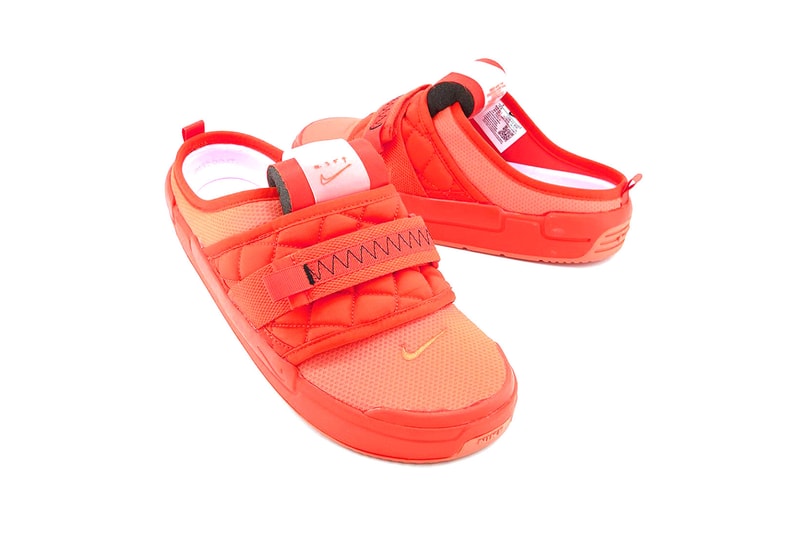 nike offline mules slides slip ons team orange colorway shoes footwear insole