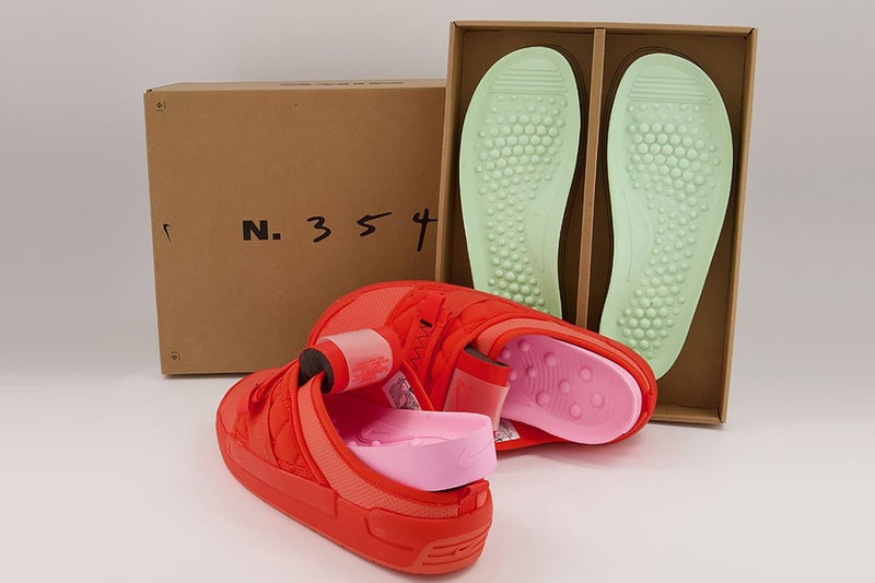 nike offline mules slides slip ons team orange colorway shoes footwear box packaging