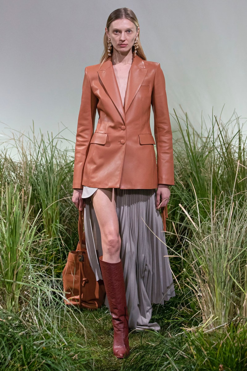 off white virgil abloh spring summer adam is eve collection imaginary tv digital runway show blazer jacket outerwear skirt boots bag
