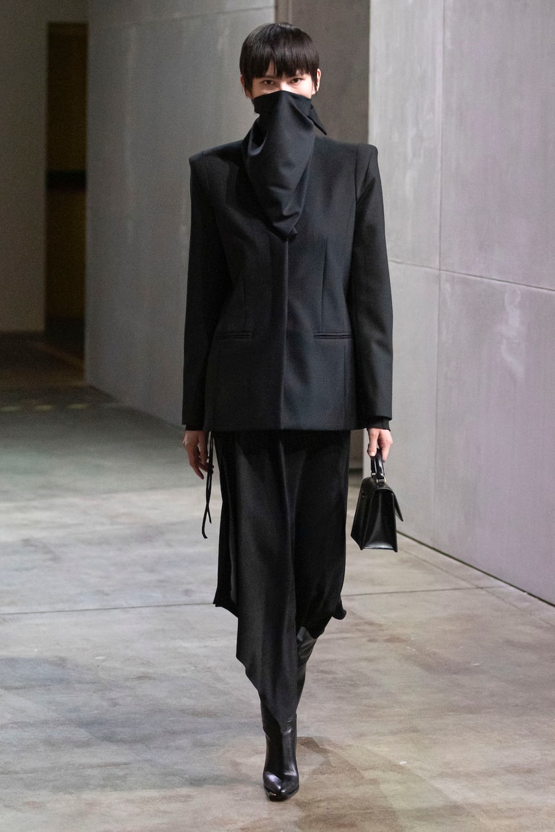 off white virgil abloh spring summer adam is eve collection imaginary tv digital runway show blazer jacket outerwear skirt boots bag