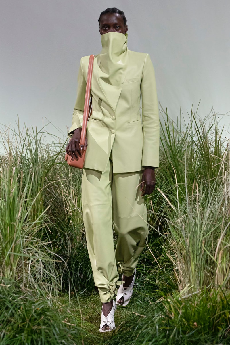 off white virgil abloh spring summer adam is eve collection imaginary tv digital runway show blazer jacket outerwear pants heels bag