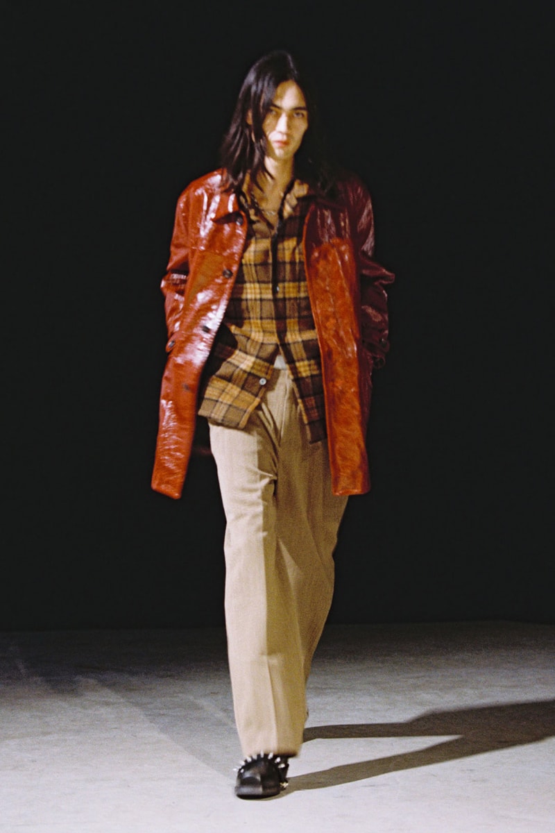 our legacy fw21 fall winter 2021 collection runway plaid check flannel jacket leather