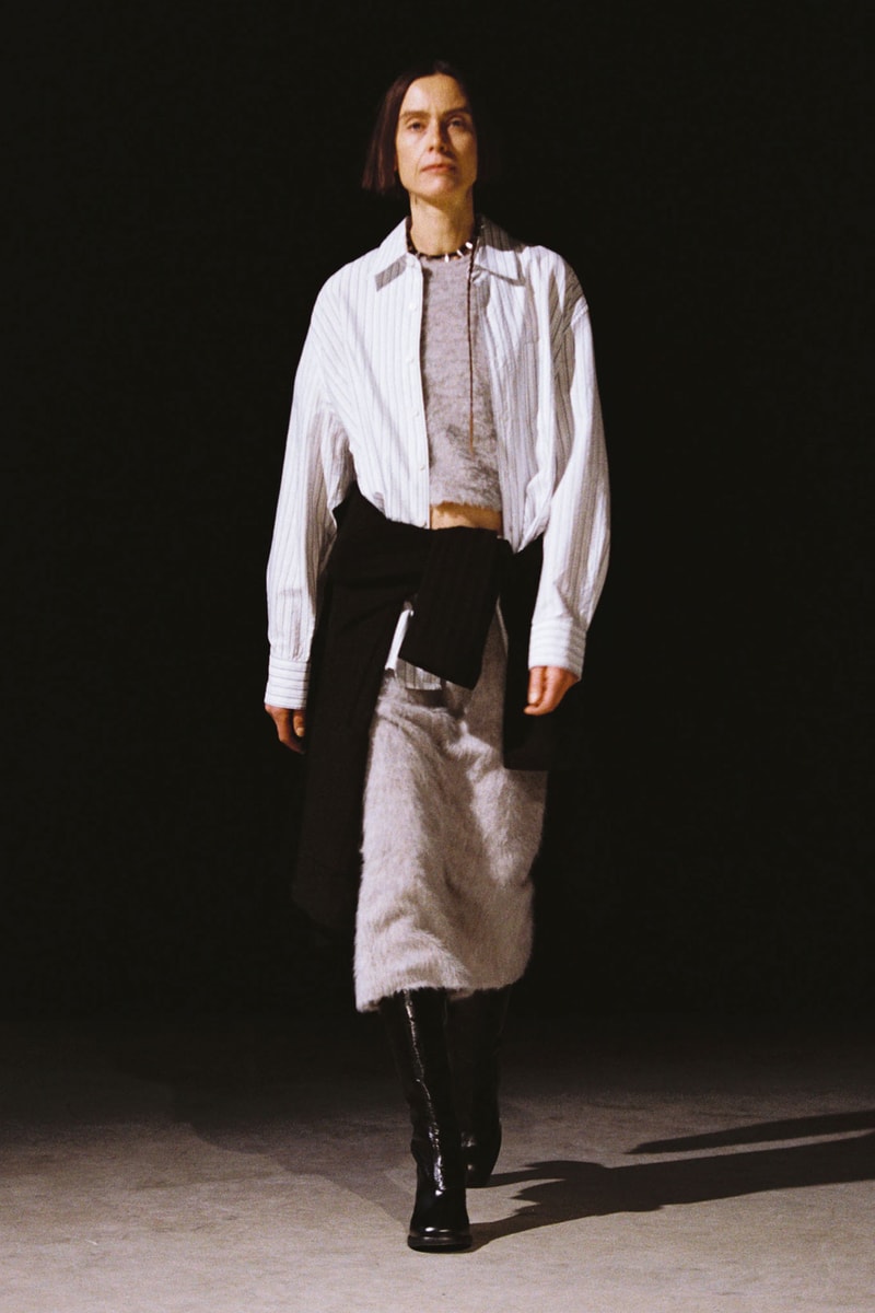 our legacy fw21 fall winter 2021 collection runway striped shirt