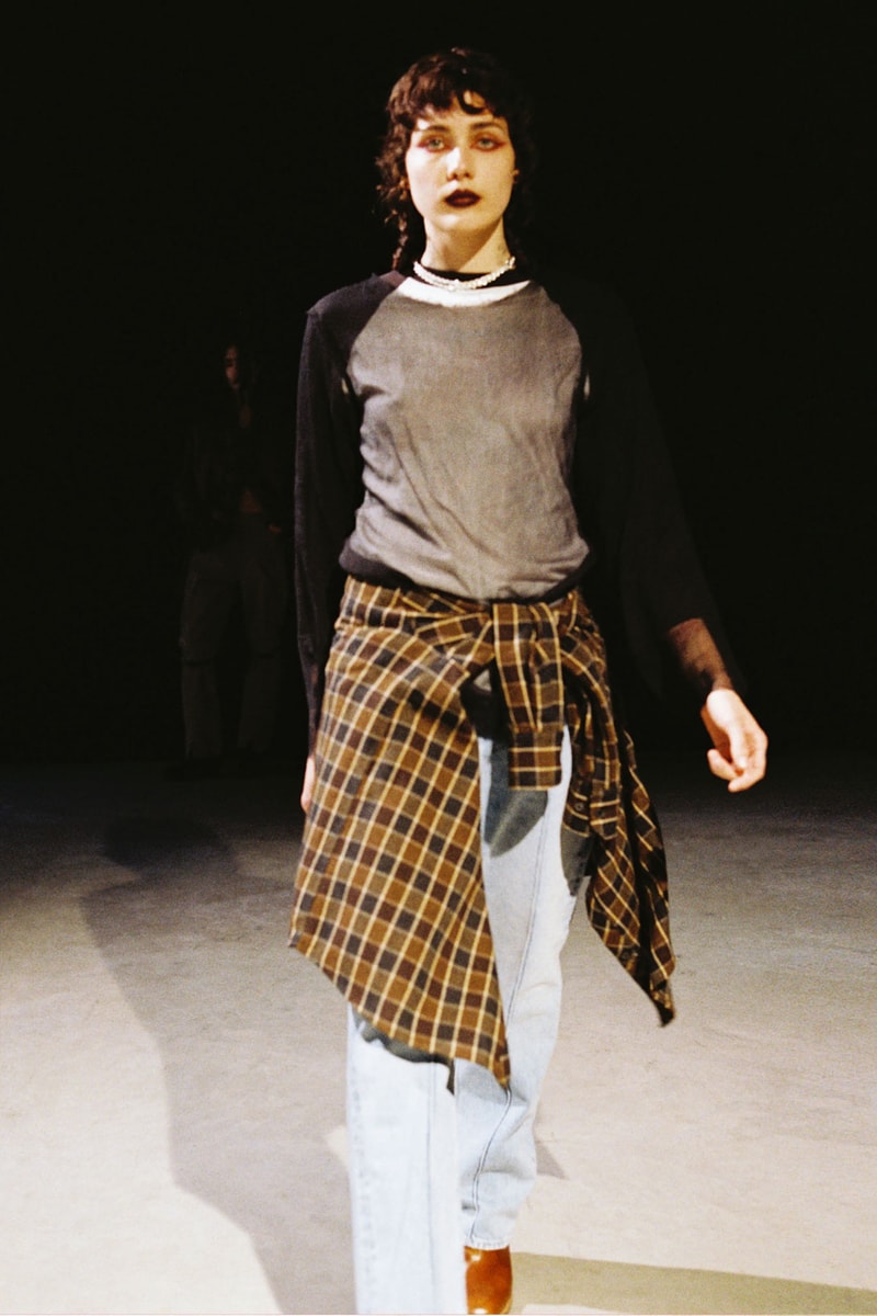 our legacy fw21 fall winter 2021 collection runway raglan tee plaid shirt