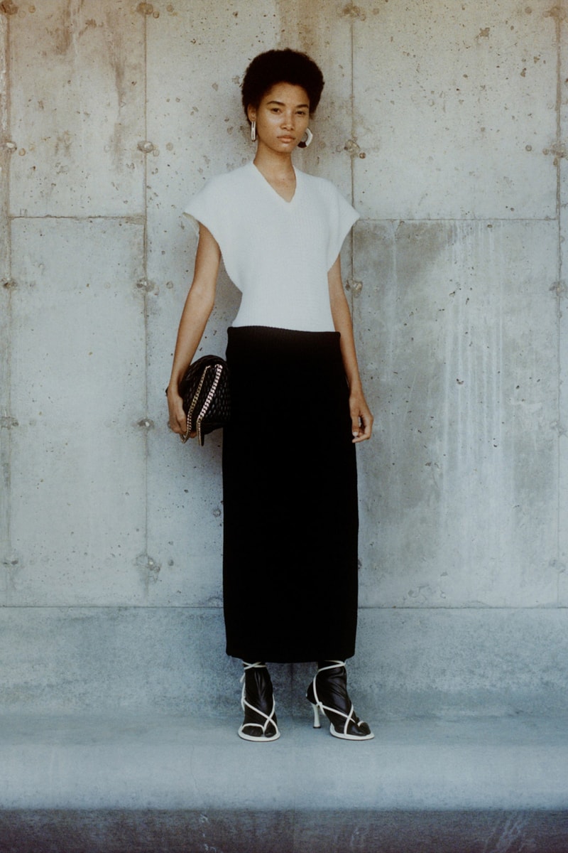 proenza schouler fall winter 2021 fw21 collection lookbook new york fashion week nyfw whit black heels skirt