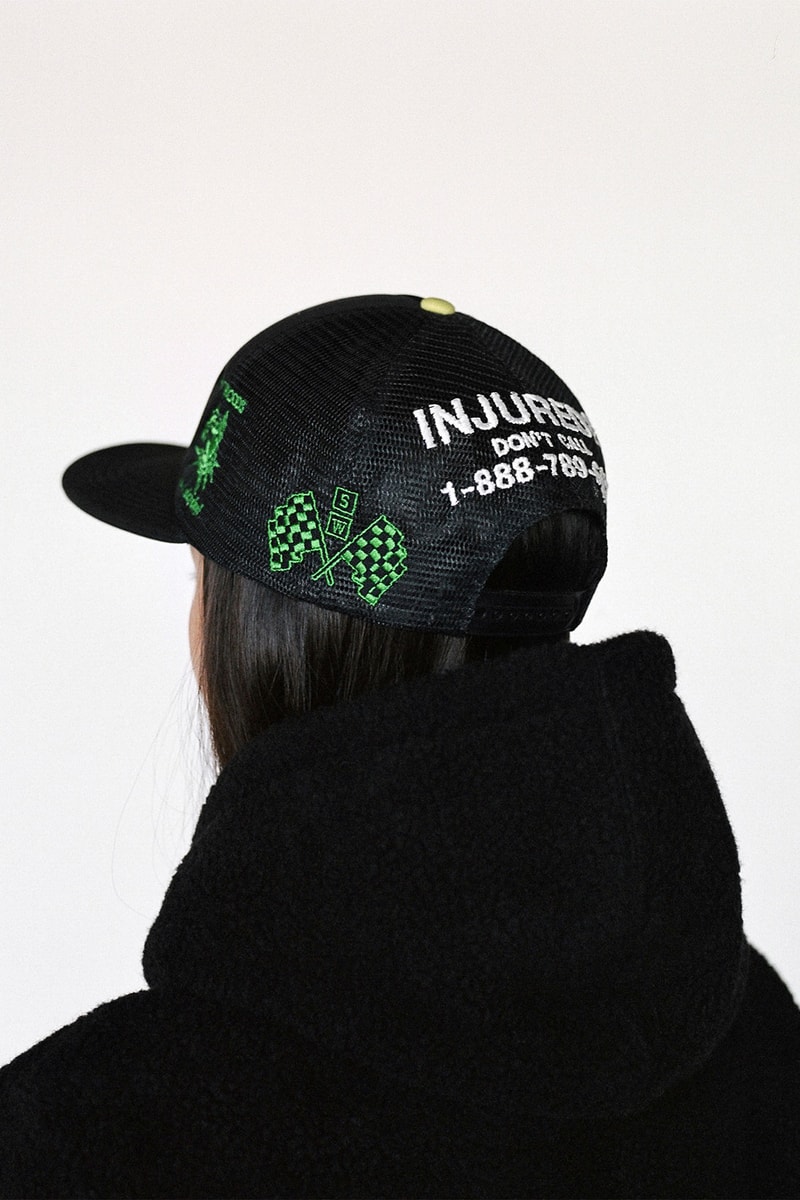 saintwoods sw 011 collection black cap print back hoodie