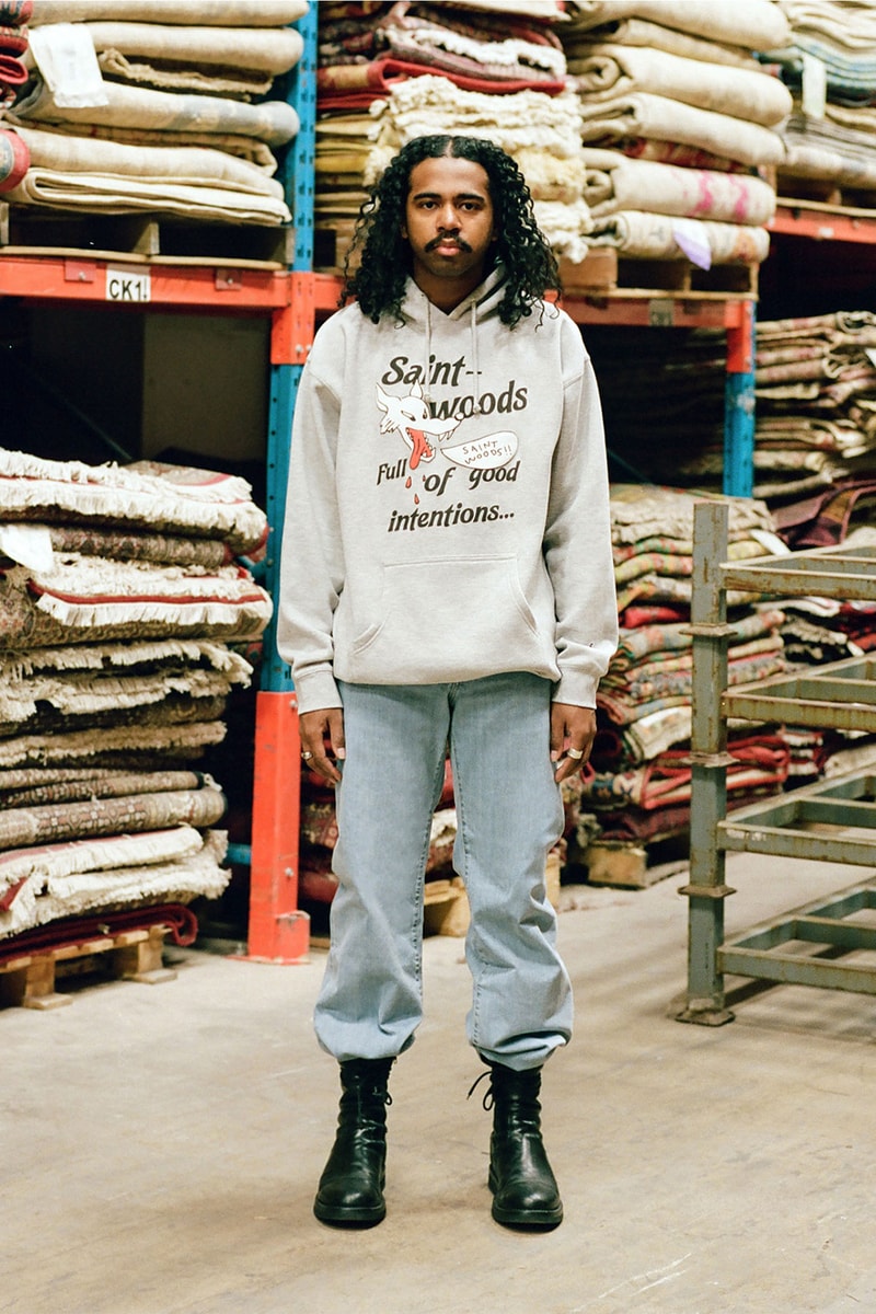 saintwoods sw 011 collection menswear gray hoodie jeans boots