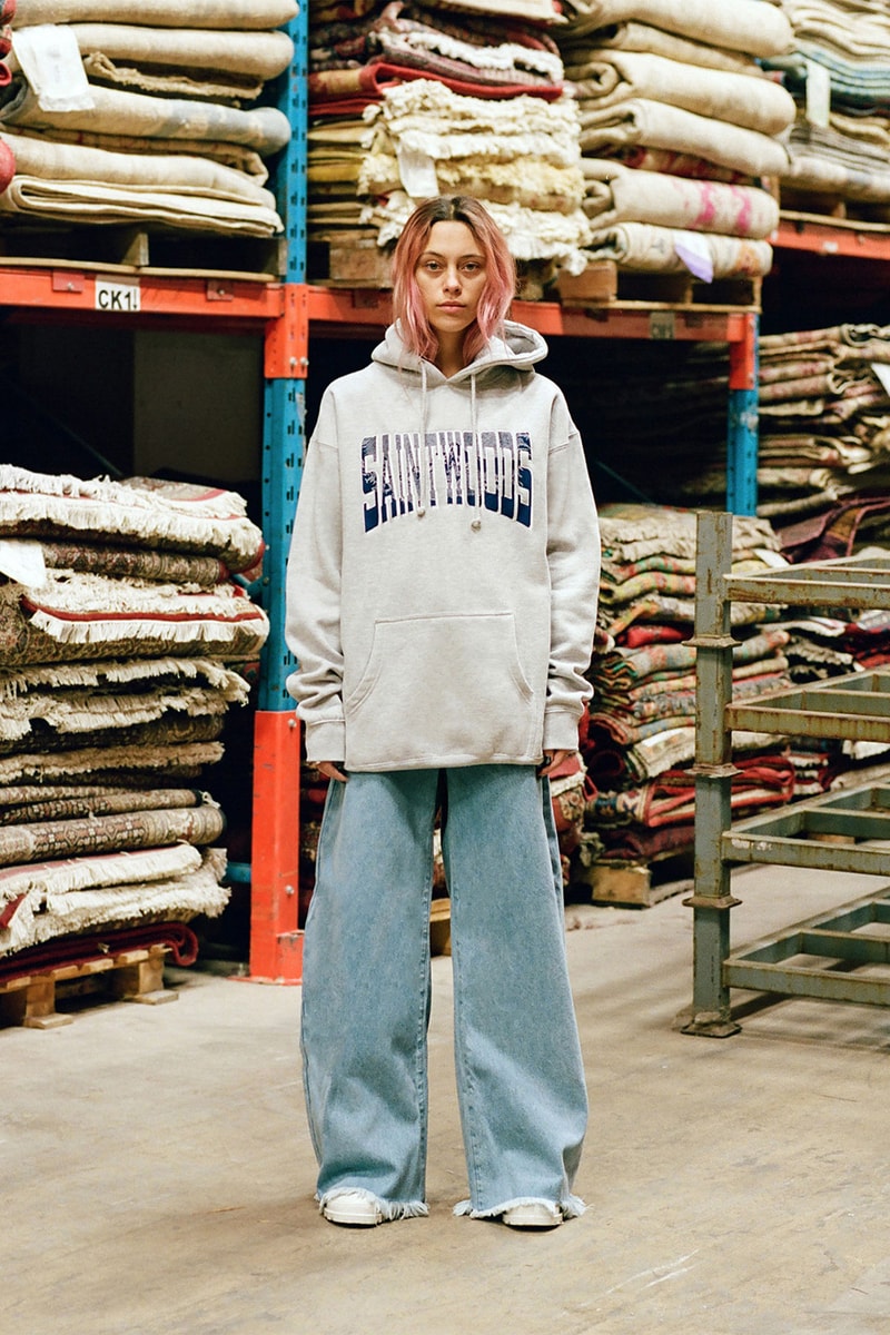 saintwoods sw 011 collection gray logo hoodie jeans carpets rugs