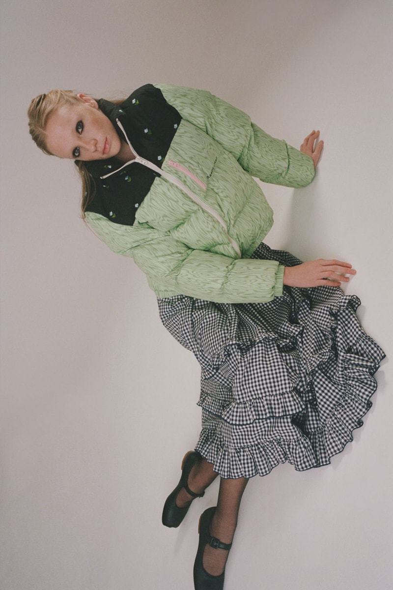 sandy liang fall winter 2021 fw21 collection puffer jacket skirt