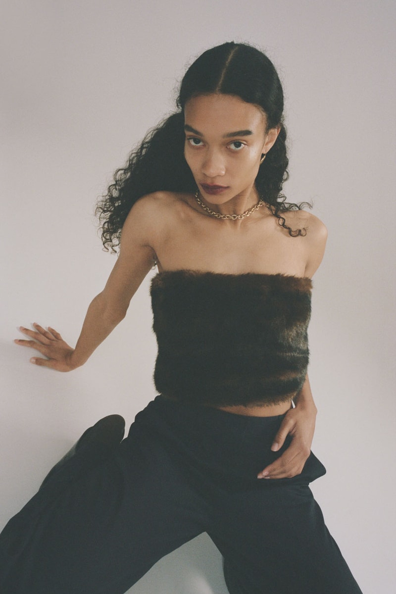 sandy liang fall winter 2021 fw21 collection faux fur tank top