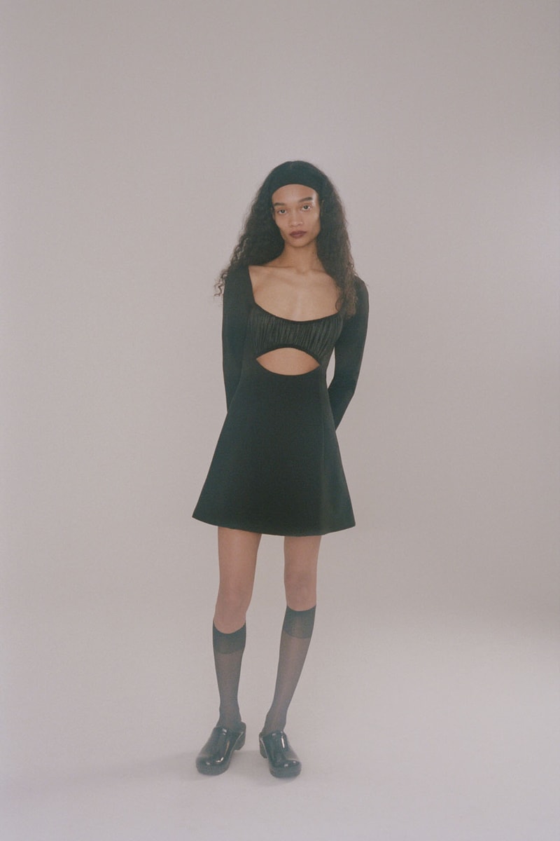 sandy liang fall winter 2021 fw21 collection black dress