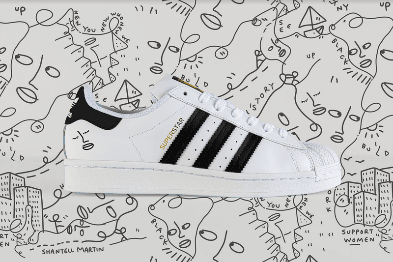 adidas gazelle silver green womens Adidas Superstar 80S Mens White Sneakers – Plummet Designer Clothing main image 1