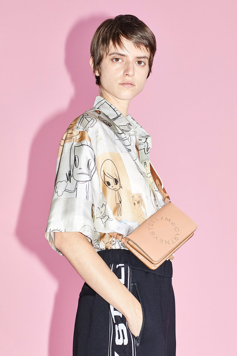 stella mccartney yoshitomo nara shared spring summer collaboration shirt pants crossbody bag