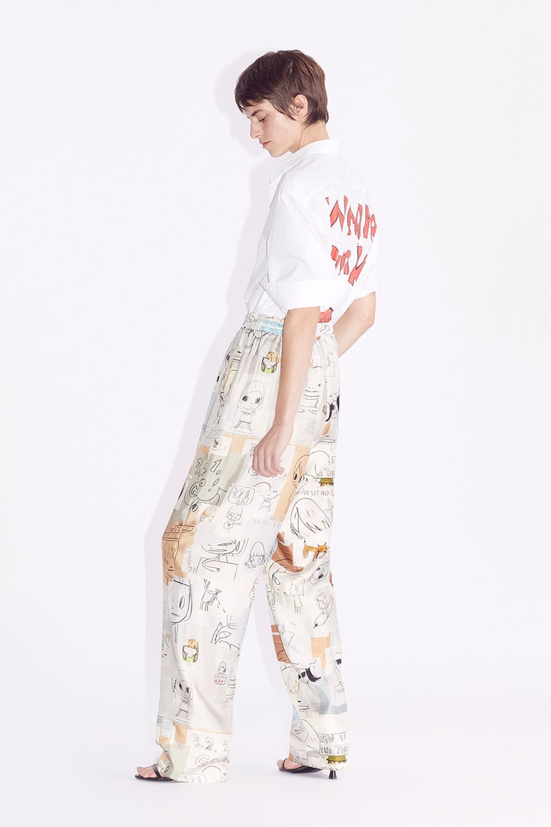 stella mccartney yoshitomo nara shared spring summer collaboration shirt pants heels